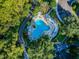 Community pool with surrounding lush greenery at 8517 Island Breeze Ln # 207, Temple Terrace, FL 33637