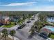 Aerial view of community entrance and pool at 8958 White Sage Loop, Lakewood Ranch, FL 34202