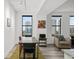 Modern dining area with hardwood floors and city views at 226 5Th N Ave # 1106, St Petersburg, FL 33701