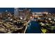 Night-time aerial view of Tampa's cityscape, featuring the Hillsborough River at 520 N Tampa St # 1406, Tampa, FL 33602