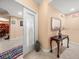 Bright and spacious entryway with elegant glass door at 5301 Gulf Blvd # E202, St Pete Beach, FL 33706