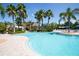 Inviting community pool surrounded by lush tropical landscaping at 5608 Sunset Falls Dr, Apollo Beach, FL 33572