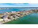 Waterfront property aerial view, showcasing canal access at 6 Treasure Ln, Treasure Island, FL 33706