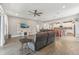 Bright and airy living room that flows into the kitchen, great for entertaining at 6028 Milestone Dr, Apollo Beach, FL 33572