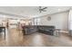 Expansive living room blends seamlessly into the kitchen, perfect for modern living at 6028 Milestone Dr, Apollo Beach, FL 33572