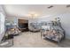 Spacious bedroom with three bunk beds and a large TV at 1217 De Narvaez Ave, Bradenton, FL 34209