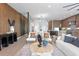 Open living room showcasing stylish furniture and a modern aesthetic at 17059 Dolphin Dr, North Redington Beach, FL 33708