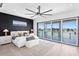 Bright and airy main bedroom with water views and sliding glass doors at 17059 Dolphin Dr, North Redington Beach, FL 33708