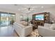 Living room with access to backyard patio and plenty of natural light at 18079 Ramble On Way, Land O Lakes, FL 34638