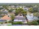 Aerial view of house and neighborhood, showcasing property location and surrounding homes at 1824 Southwood Ln, Clearwater, FL 33764