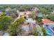 Aerial view of the house and surrounding area at 1824 Southwood Ln, Clearwater, FL 33764