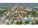 Aerial view of the home and neighborhood, highlighting the property's surroundings at 1824 Southwood Ln, Clearwater, FL 33764