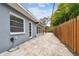 Side yard with patio at 1824 Southwood Ln, Clearwater, FL 33764