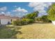 Spacious backyard with a large lawn and mature landscaping at 2430 Roberta Ln, Clearwater, FL 33764