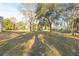 Spacious backyard with lush lawn and mature trees at 31445 Amberlea Rd, Dade City, FL 33523