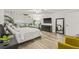 Main bedroom with a leafy wall accent and plenty of space at 31445 Amberlea Rd, Dade City, FL 33523