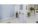 Inviting entryway with decorative console table and mirror at 31445 Amberlea Rd, Dade City, FL 33523