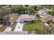 Aerial view of the house and surrounding neighborhood, highlighting its location at 3282 Honeysuckle Rd, Largo, FL 33770