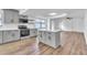 Modern kitchen with gray cabinets and an island at 3721 9Th S Ave, St Petersburg, FL 33711