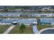 Aerial view of a neighborhood with single Gathering homes at 1205 Chevy Chase Dr, Sun City Center, FL 33573