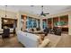 Spacious living area with a view of the backyard and comfortable seating at 16312 Dunlindale Dr, Lithia, FL 33547