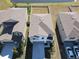 House and driveway, aerial view of neighborhood at 16719 Delia St, Wimauma, FL 33598