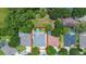 Aerial view showing home's location and private backyard at 2015 Wexford Green Dr, Valrico, FL 33594