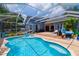 Relaxing pool area with screened enclosure and patio at 2015 Wexford Green Dr, Valrico, FL 33594