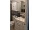 Bathroom with updated vanity and a mirror at 22481 Westchester Blvd # A23, Punta Gorda, FL 33980