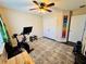 Home gym with stationary bike, weights and mirror at 2602 W Nassau St, Tampa, FL 33607