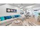Open concept living room with kitchen and dining area visible at 2602 W Nassau St, Tampa, FL 33607