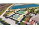 Two bocce ball courts with covered seating areas at 31428 Briars Ml, San Antonio, FL 33576