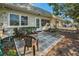 Small patio with additional seating area at 3521 Teeside Dr # 3521, New Port Richey, FL 34655
