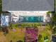 Overhead view of the property's pool and backyard at 4306 W Barcelona St, Tampa, FL 33629