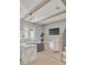 Gathering room with gray chevron wall and comfortable seating at 4306 W Barcelona St, Tampa, FL 33629
