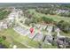 Aerial view showing a house's location near a golf course at 4661 Southern Valley Loop, Brooksville, FL 34601
