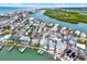 Aerial view of waterfront home community at 501 180Th E Ave, Redington Shores, FL 33708