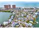 Aerial view of home and neighborhood near the beach at 501 180Th E Ave, Redington Shores, FL 33708