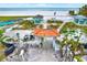 Private beach access with gazebo and benches at 501 180Th E Ave, Redington Shores, FL 33708