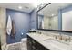 Elegant bathroom with double vanity, granite countertop, and walk-in shower at 700 S Harbour Island Blvd # 226, Tampa, FL 33602