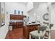 Well-equipped community kitchen with wood cabinets and granite countertops at 700 S Harbour Island Blvd # 226, Tampa, FL 33602