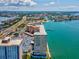 Aerial perspective showcasing a high-rise building near waterfront at 5200 Brittany S Dr # 1204, St Petersburg, FL 33715