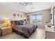Bedroom with king-size bed and waterfront view at 4900 Brittany S Dr # 1512, St Petersburg, FL 33715