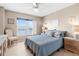 Bedroom with queen-size bed and waterfront views at 4900 Brittany S Dr # 1512, St Petersburg, FL 33715