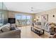 Spacious living room with water views and comfortable seating at 4900 Brittany S Dr # 1512, St Petersburg, FL 33715