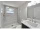 Renovated bathroom, featuring modern vanity and shower at 6220 Westport Dr, Port Richey, FL 34668