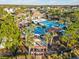 Aerial view of community pool and surrounding area at 8506 Hunters Fork Loop, Ruskin, FL 33573