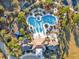 Community pool and clubhouse from above at 8506 Hunters Fork Loop, Ruskin, FL 33573