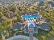 Community pool and clubhouse aerial view at 8506 Hunters Fork Loop, Ruskin, FL 33573