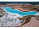 Aerial view of a crystal lagoon amenity at 11307 Linden Depot Rd, San Antonio, FL 33576